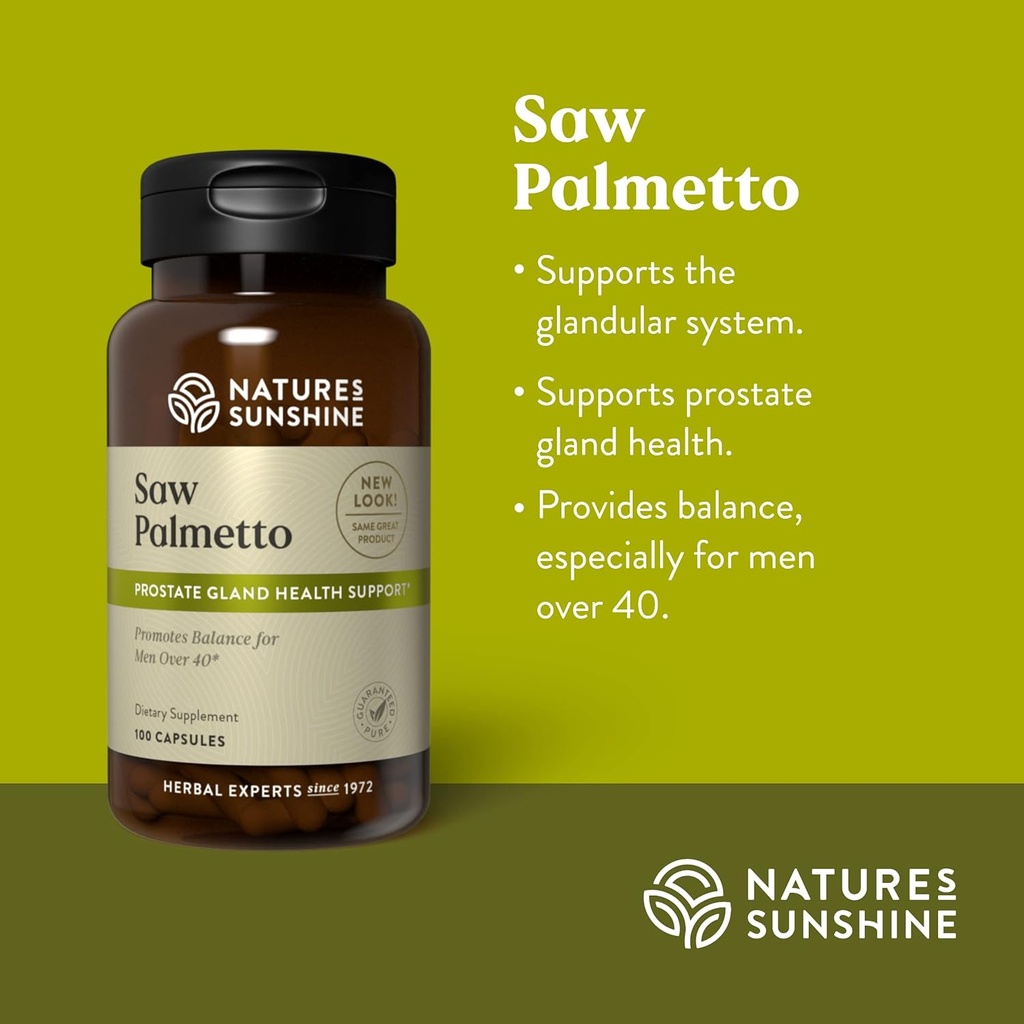 Nature's Sunshine Saw Palmetto, 100 Capsules, Kosher | Naturally Helps Improve Prostate Health and Helps Balance Hormones for Adult Men and Women 5