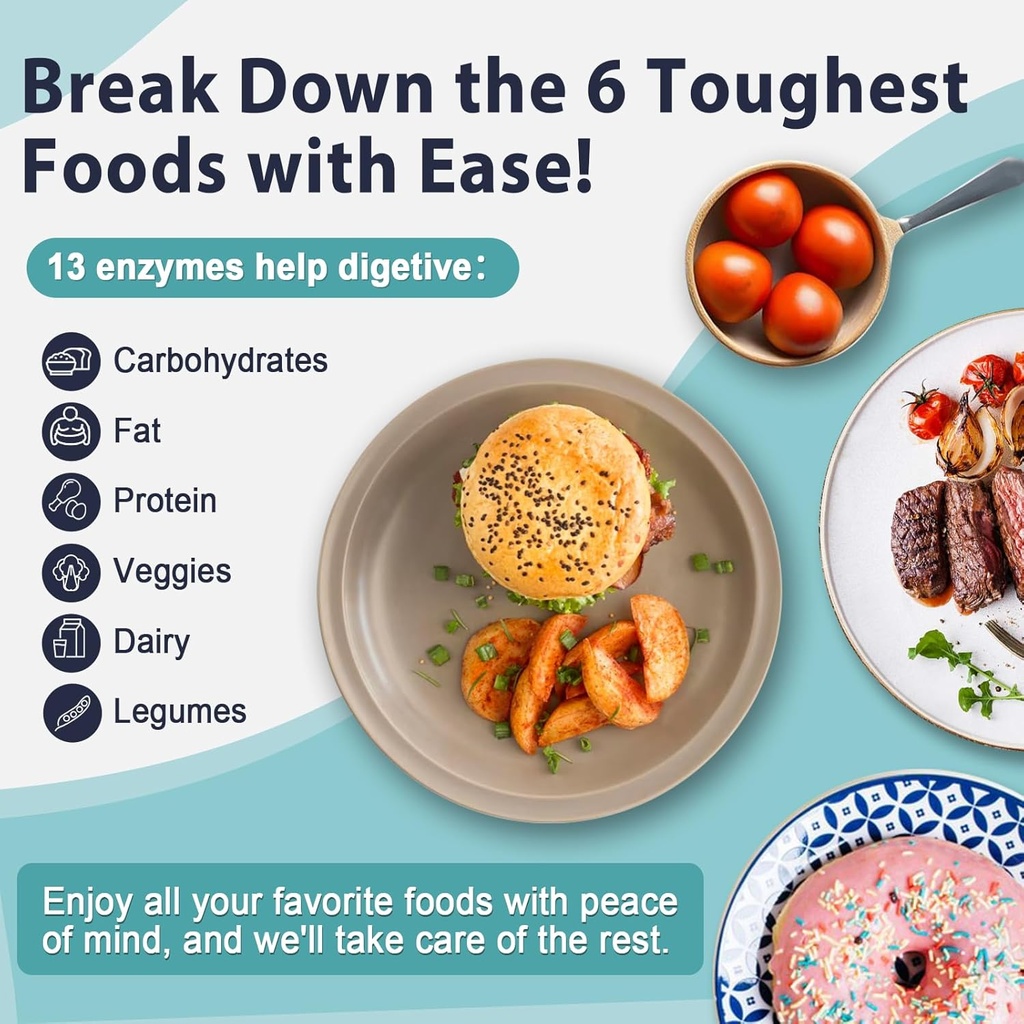 NATURE TARGET Digestive Enzymes for Women-Men for Digestion with Probiotics & Prebiotics for Gut Health & Immune Support, Help Protein, Carb, Fiber, & Dairy Digestion 3