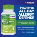 GenCare - Cetirizine HCL 10 mg (200 Caplets) - 24 Hour Allergy Relief Pills - Non Drowsy Generic OTC Allergy Medication - Antihistamine Medicine for Sneezing, Runny Nose & Itchy Eyes - Generic Zyrtec 3