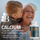 Bronson Calcium 1200mg Per Serving Plus Vitamin D3 1000 IU High Potency Formula, Non-GMO, 200 Tablets 4