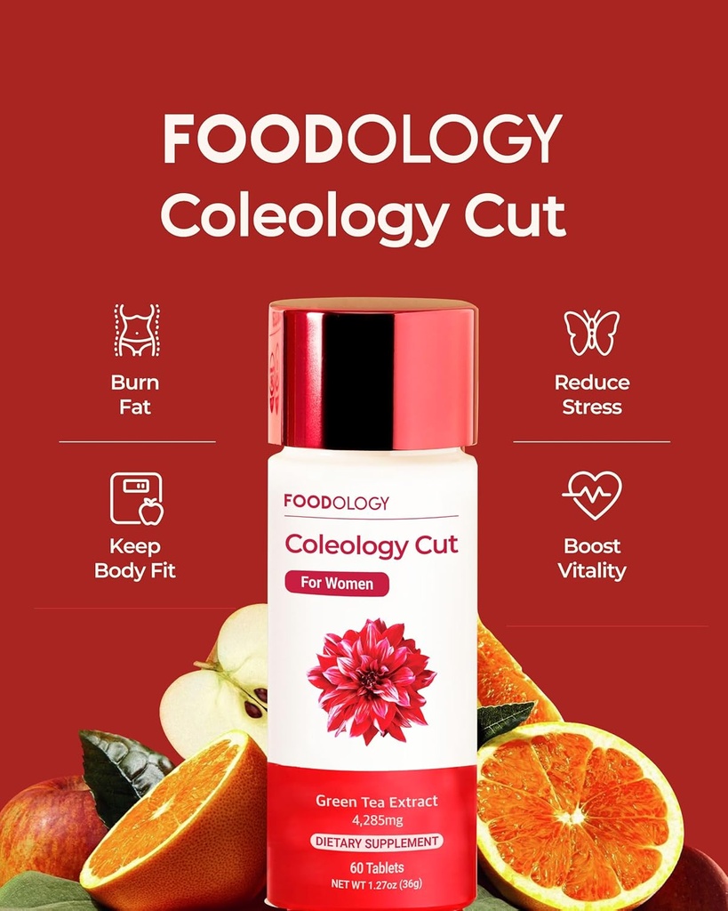 FOODOLOGY Coleology Cut (Pack of 3-180 Tablets, 90 Days) - Green Tea Extract, Vitamins & Minerals | Christmas Gifts 3