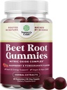 Flow Boosting Beet Root Gummies - Invigorating Beet Gummies for Adults Nitric Oxide Energy & Heart Health Support with Grapeseed Pomegranate & Vitamin B12 - Vegan Non-GMO & Gluten Free (1 Month) 2