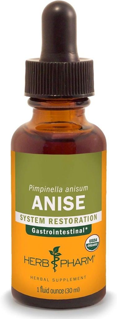 Herb Pharm Certified Organic Anise Liquid Extract for Digestive Support, 1 Fl Oz (Pack of 1) 1 Fl Oz 2