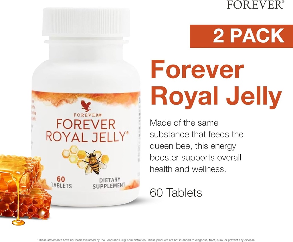 Forever Living - Royal Jelly - Vegetarian-Friendly and Gluten-Free Supplement for Energy and Vitality - 2 Bottles 3