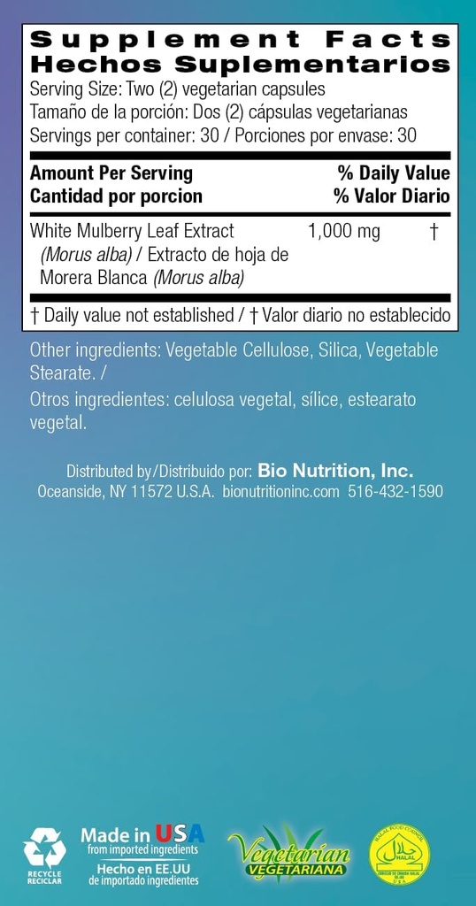 Bio Nutrition White Mulberry Extract 60 Vegetarian Capsules | General Wellness | Rich in Antioxidants | Immune Boosting Properties | Supports Eye Health 5