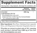 NusaPure Uva Ursi 10:1 Extract, 450 mg Equivalent to 4,500mg 200 Vegetarian caps (Non-GMO, Vegan) Bearberry 5