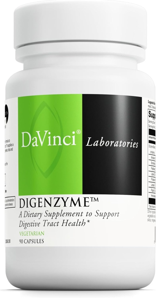 DAVINCI Laboratories - Digenzyme - A Dietary Supplement to Support Digestive Tract Health - Gluten-Free, Soy-Free - 90 Vegetarian Capsules 2