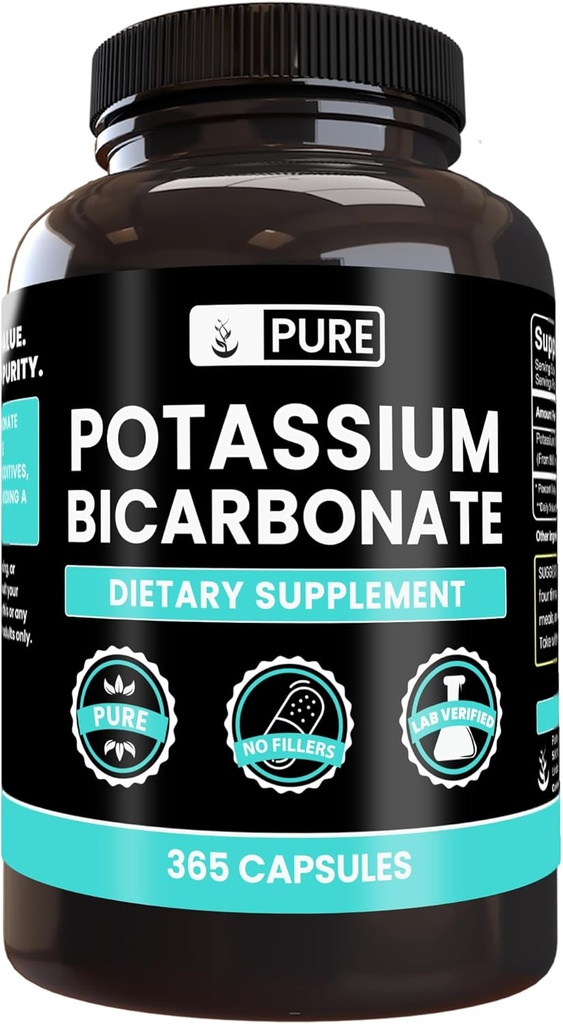 Pure Original Ingredients Potassium Bicarbonate (365 Capsules) No Magnesium Or Rice Fillers, Always Pure, Lab Verified 2