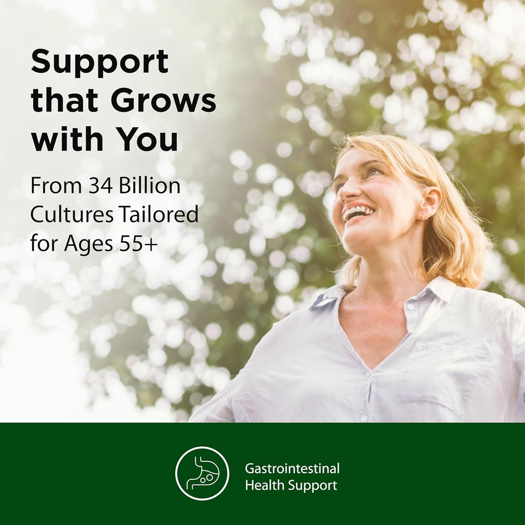 Flora - Advanced Adult's Blend Probiotic, Seven Senior-Specific Strains, Gluten Free, Raw Probiotic with 34 Billion Cells, 30 Capsules 4