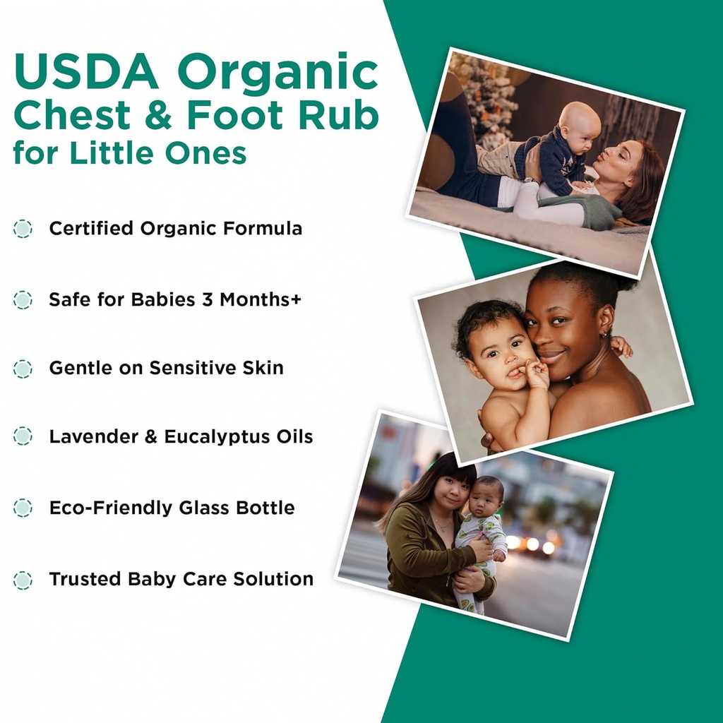 Wellements Organic Baby Chest & Foot Rub for 3 Months+ (1.8 Fl Oz) | Soothes & Comforts | Baby congestion relief* with Eucalyptus and Lavender | Free From Petroleum, Menthol and Artificial Fragrance 5