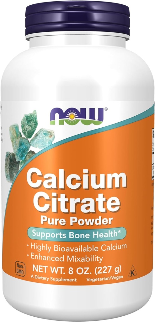 NOW Calcium Citrate, 8-Ounces (Pack of 3) 3