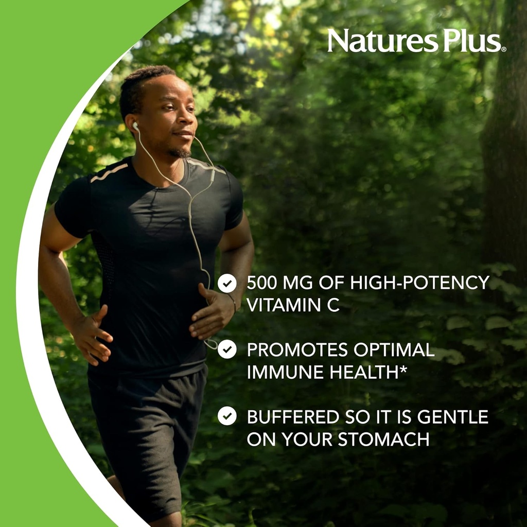 Natures Plus Orange Juice Chewable Vitamin C - 500 mg, 90 Tablets - High Potency Immune & Vascular Health Support Supplement, Antioxidant - Gentle On Stomach - Vegetarian, Gluten-Free - 90 Servings 5