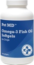 Pet MD – Omega 3 Fish Oil Supplement for Dogs – Skin and Coat Support for Dogs – 180 Softgels 2