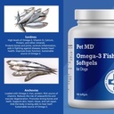Pet MD – Omega 3 Fish Oil Supplement for Dogs – Skin and Coat Support for Dogs – 180 Softgels 3
