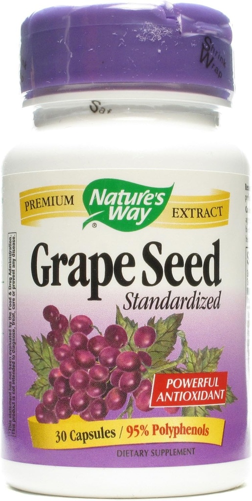 NATURES WAY, GRAPE SEED EXTRACT, STANDARIDZED, 30 CT 2