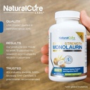 Natural Cure Labs Extra Strength Monolaurin 800mg, 100 Capsules, 33% More 3