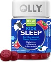 OLLY Kids Sleep Gummy, 0.5mg Melatonin, L Theanine, Chamomile, and Lemon Balm, Childrens Chewable Supplement, Raspberry - 50 Count 2