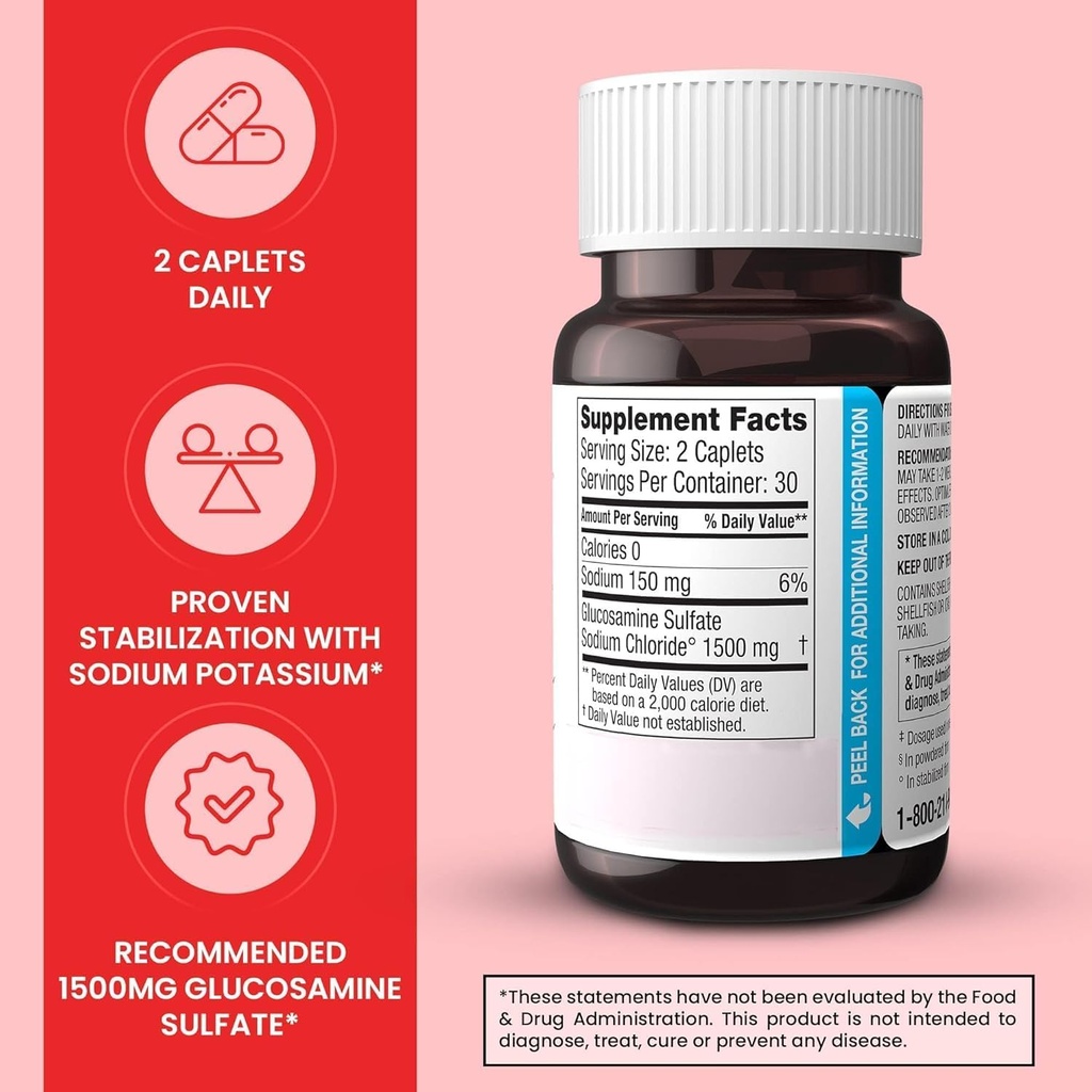 DONA Crystalline Glucosamine Sulfate 60 caplets (3 Pack)F 4