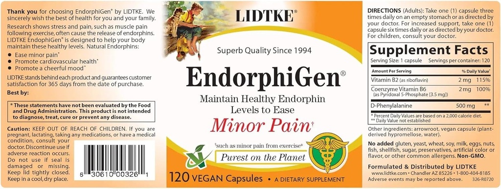 Lidtke Technologies Endorphigen Capsules, 120 Count 3