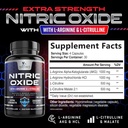 Nitric Oxide Booster Extra Strength 3000mg - 3X Strength L-Arginine & Citrulline, Best Nitric Oxide Supplements for Men, Supports Muscle, Heart Health, Energy Supplement, Bottled in USA, 120 Capsules 3