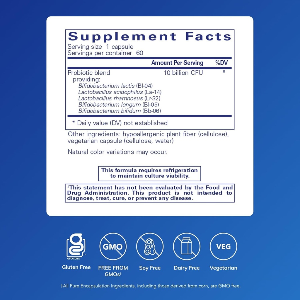 Pure Encapsulations Probiotic-5 | Dairy and Soy Free Probiotic Blend to Support Immune and Gastrointestinal Health | 60 Capsules 3
