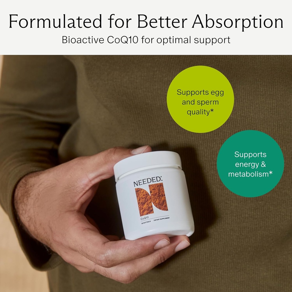 Needed. CoQ10 200mg Supplement - Ubiquinol 200mg for Women and Men – Coenzyme Q10 Preconception Health Supplement, Non-GMO, Softgels – 30 Count 4