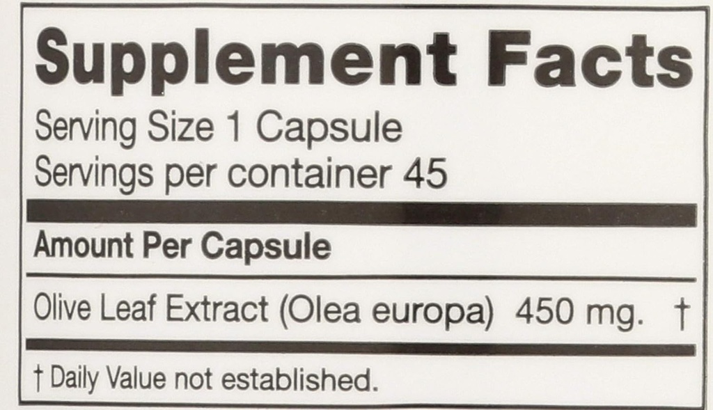 Seagate Products Olive Leaf Extract 450mg 45 Capsules 4