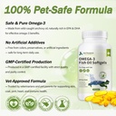 Omega 3 Fish Oil for Dogs and Cats, Dog & Cat Fish Oil Pet Supplement, Skin and Coat Supplement for Shedding, Dry Itchy Skin and Allergies, Rich in EPA & DHA with Omega 3 Fatty Acids 6