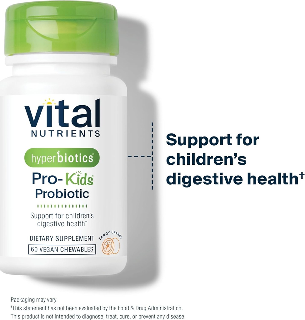 Hyperbiotics Vital Nutrients Pro Kids Probiotic | Allergen-Free Toddler Probiotics for Kids | Targeted Immune, Gut, and Digestive Health | Sugar-Free Orange Flavor | 60 Chewable Tablets 5