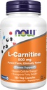 NOW Foods Supplements, L-Carnitine 500mg, Purest Form, Amino Acid, Fitness Support*, 180 Veg Capsules 2