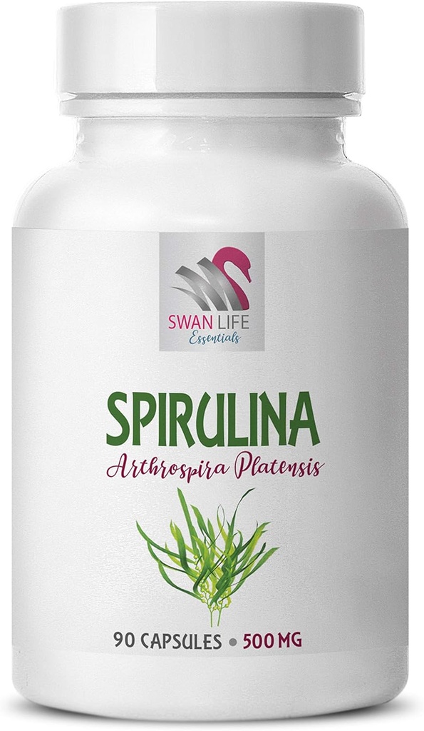 spirulina - spirulina powder - organic Immune support supplement - SPIRUILINA 500MG - chlorella spirulina, spirulina 500mg capsules, spirulina herbal supplements, chlorella herbal supplements - 1B 2