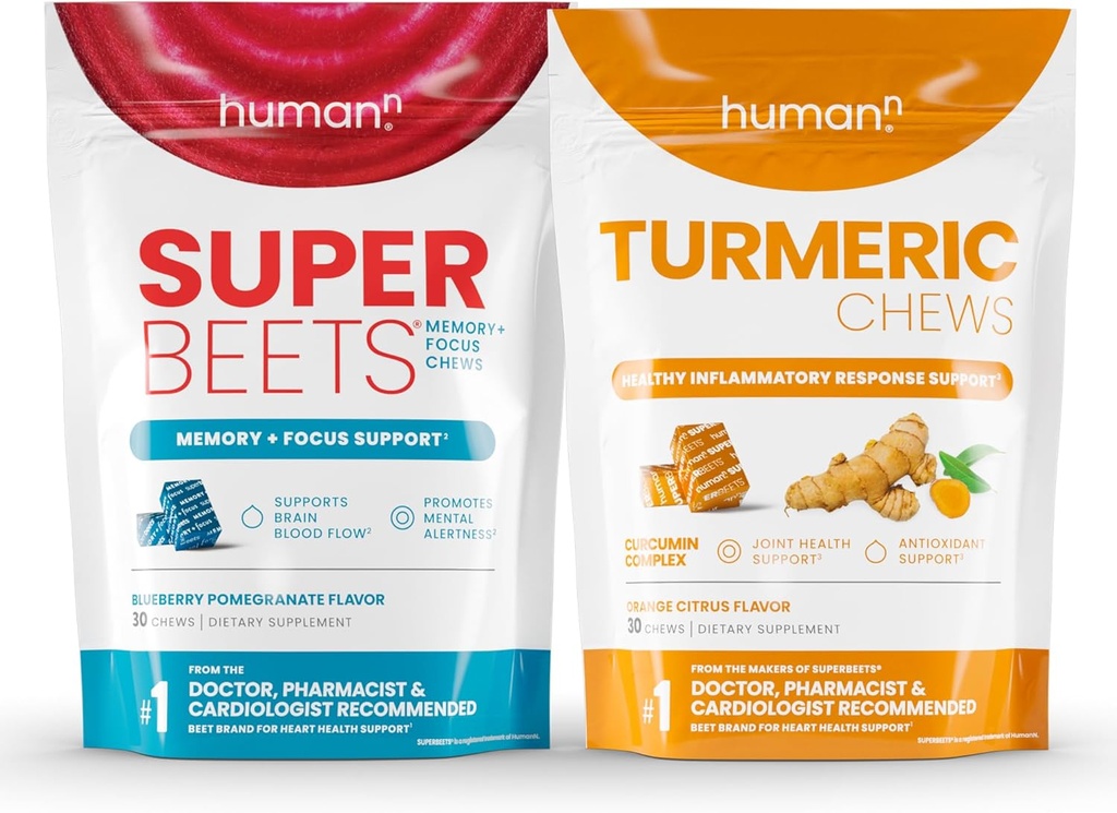Humann SuperBeets Memory + Focus & Turmeric Chews 2