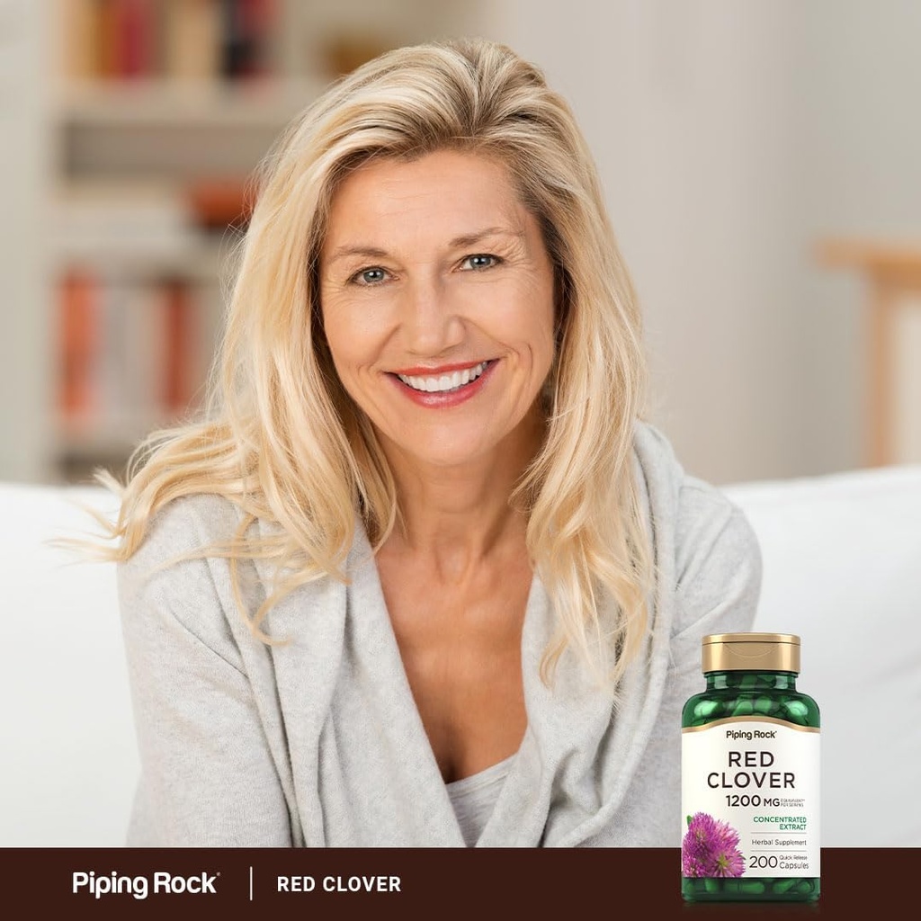 Piping Rock Red Clover 1200mg | 200 Capsules | Herbal Supplement | Blossom Extract | Non-GMO, Gluten Free 6