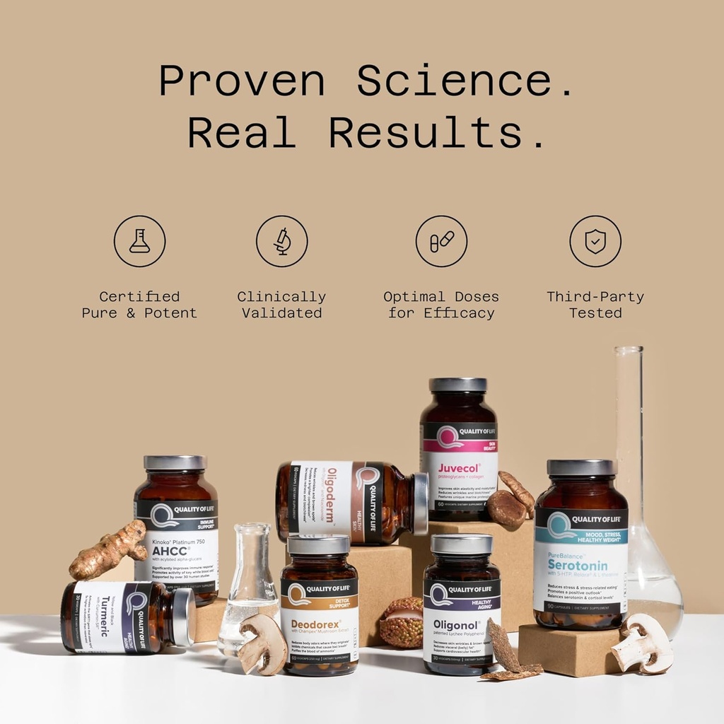 Quality of Life Pure Balance Serotonin Premium–Helps Boost Serotonin & Cortisol Levels - Includes 5-HTP, Venetron, Sensoril, Vitamin D3 & L-Theanine–60 Capsules 6