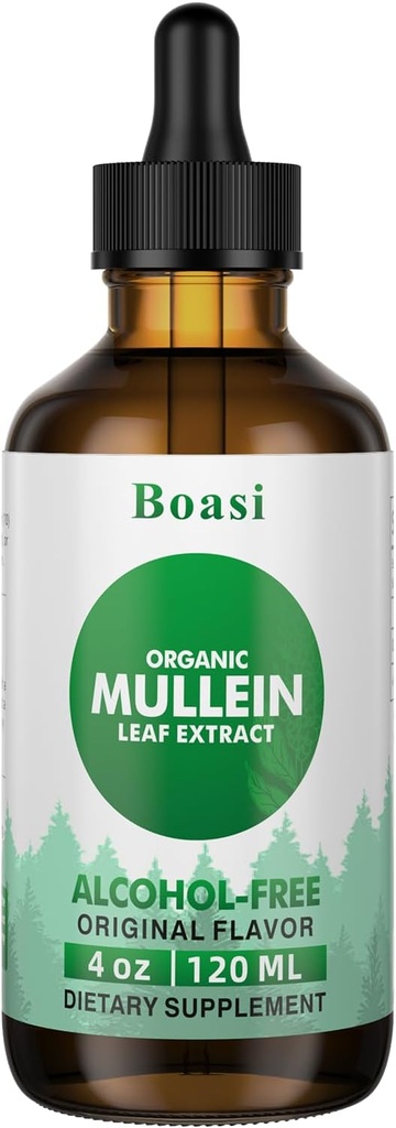 120ml Mullein Leaf Tincture - Lung Cleanse - Vegan Lung Detox - Respiratory Health and Immune Support Drops - Natural Supplement Liquid Extract 4 fl.oz.Chlorophyll 2