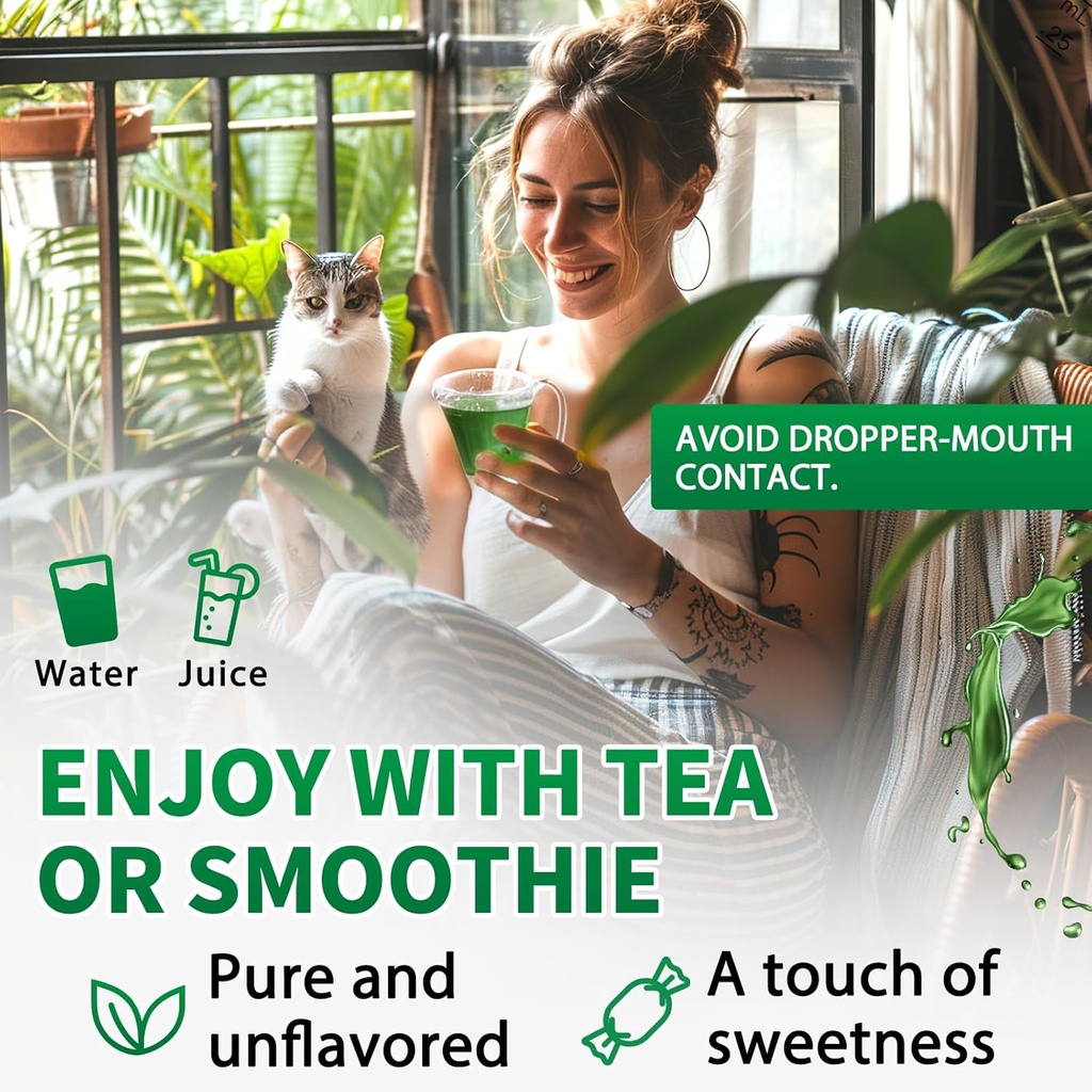 120ml Mullein Leaf Tincture - Lung Cleanse - Vegan Lung Detox - Respiratory Health and Immune Support Drops - Natural Supplement Liquid Extract 4 fl.oz.Chlorophyll 6