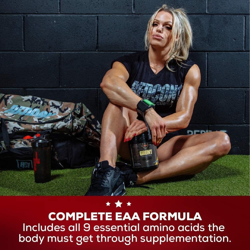 REDCON1 Grunt EAAs, Tiger's Blood - Sugar Free, Keto Friendly Essential Amino Acids Powder - Post Workout Powder Containing 9 Amino Acids to Help Train, Recover, Repeat (30 Servings) 6