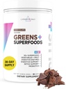 Livingood Daily Greens & Superfood Powder, Super Greens for Gut Health, Green Juice Powder with Spirulina, Chlorella, and Digestive Enzymes, Probiotics for Digestive Support, Chocolate, 30 Servings 2