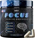 Nootropic Strongest Focus Supplement - Clinically Backed Ingredients Made in USA - Scientifically Backed Doses - Supplement for Brain Fog - AlphaGPC, Lions Mane, Rhodiola and More 10:1 90 Capsules 2