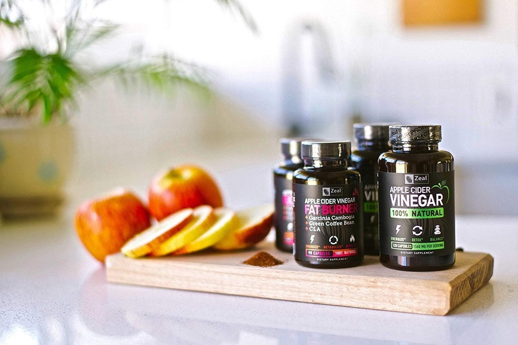 Zeal Naturals Natural Raw Apple Cider Vinegar Capsules (1560mg|120 Capsules) Apple Cider Vinegar Pills w Cayenne Pepper, Cleanse, Appetite Suppressant & Digestive Support 5