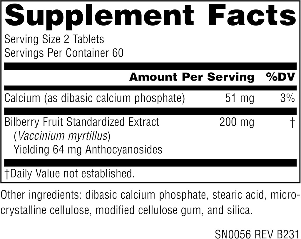 Source Naturals Bilberry Extract 50 mg Standardized Botanical Antioxidant - 60 Tablets 6