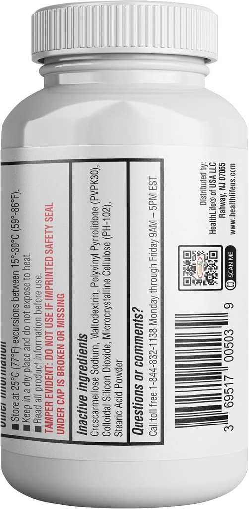 HealthLife® Mucus Relief Guaifenesin Caplets 400 mg, Immediate Release (300 Count) Fast Acting Expectorant, Thin and Loosens Mucus, Relieves Chest Congestion, Cough, Cold and Flu 4