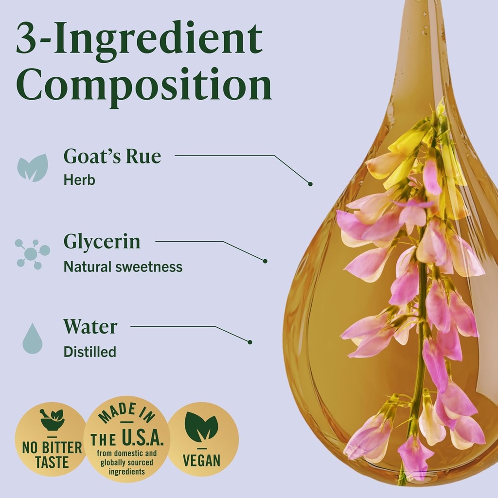 HERBAMAMA Goat's Rue Tincture - Vegan Lactation Support with Galega Officinalis Extract - Breastfeeding Support Drops - Non-GMO, Alcohol & Sugar-Free Goat's Rue Lactation Supplement 28-Day Supply 5