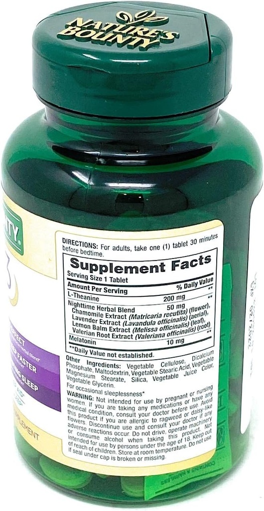 Nature's Bounty Sleep3 10mg. Melatonin, 120 Tablets 3