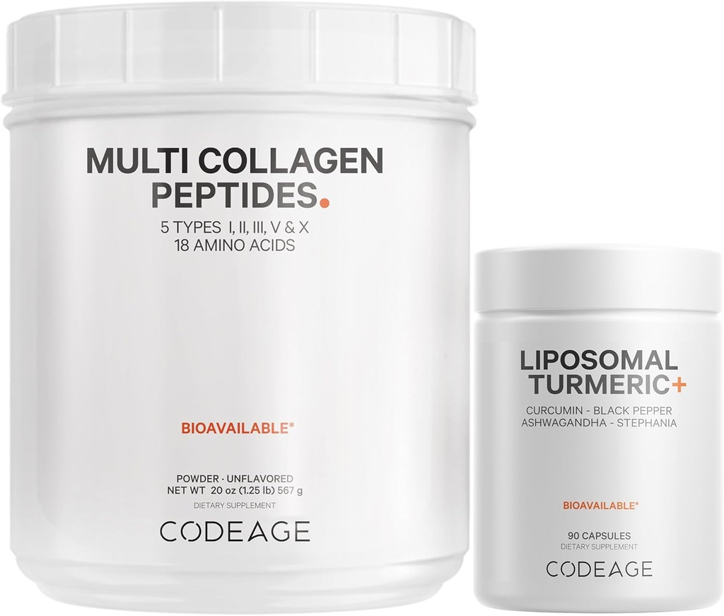 Joint & Immune Support Duo: Collagen Peptides Powder and Turmeric 2