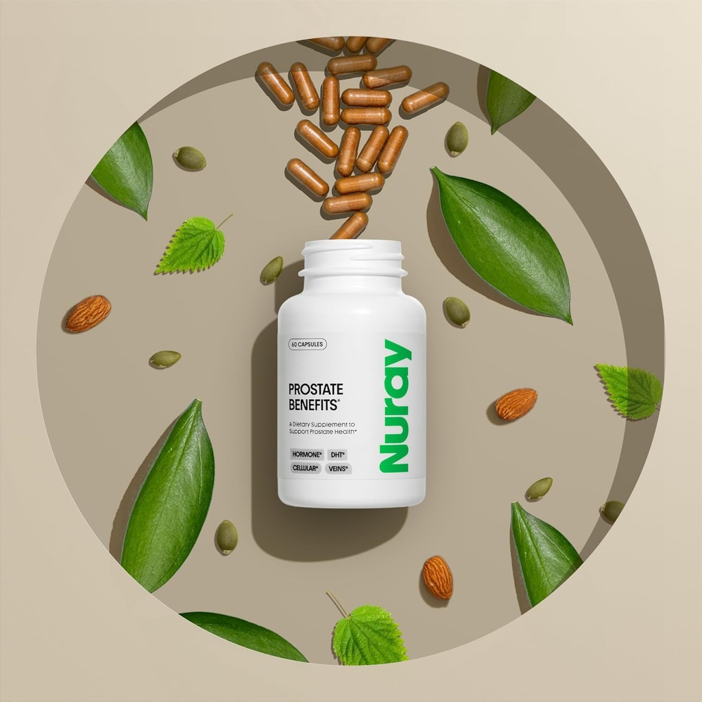 Nuray Prostate Support Supplement for Men and Women with Saw Palmetto, Vitamin C, Vitamin E, Zinc, Stinging Nettle & Alpha Lipoic Acid - 60 Vegetarian Capsules 4