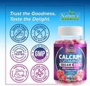 Calcium Supplement Gummies - Sugar Free Calcium Gummy with 400 IU Vitamin D3 for Best Absorption - Supports Immune Health, Bones & Teeth - Nature's Calcium Chews for Women & Men - 120 Gummies 5