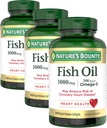 Nature's Bounty 300 mg Omega-3 Fish Oil 1000 mg Softgels 120 Coated Soft Gels (Pack of 2) 2