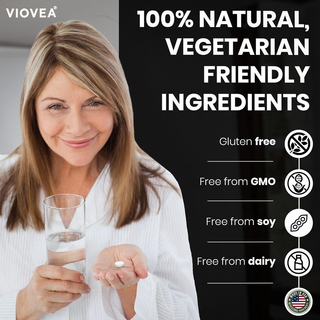 Magnesium Glycinate - Made in USA, 400mg per Serving, 120 Tablets, 100% Chelated for Higher Absorption, Non-GMO and Gluten-Free, Supports Muscle, Bones and Heart Well-Being 6