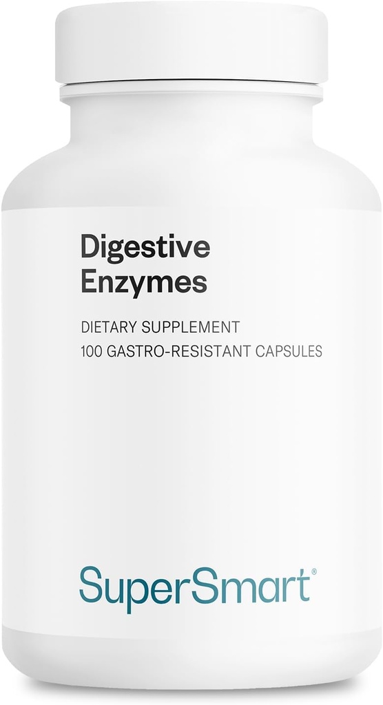 Supersmart - Digestive Enzymes (High Potency) - 15-in-1 Multi Enzymes Supplement - with Lipase, Bromelain, Amylase, Lactase, Protease, Invertase | Non-GMO & Gluten Free - 100 Delayed Release Capsules 2